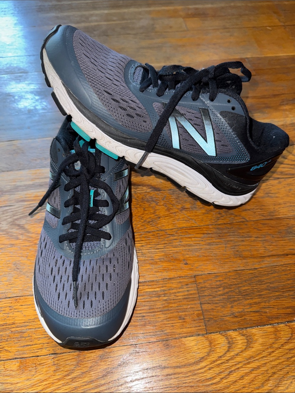 New Balance Gray with Teal Accent Running Shoes